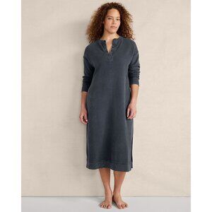 Haven Well Within Organic Cotton Garment-Dyed Waffle Knit Henley Dress Size S